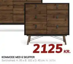 Daells Bolighus KOMMODE MED 6 SKUFFER tilbud