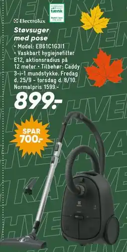 Bilka Støvsuger med pose tilbud