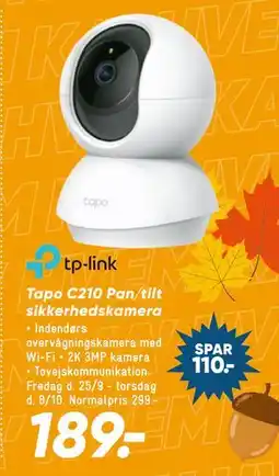 Bilka Tapo C210 Pan/tilt sikkerhedskamera tilbud
