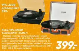 Bilka Retro VPL-120BR pladespiller i kuffert tilbud