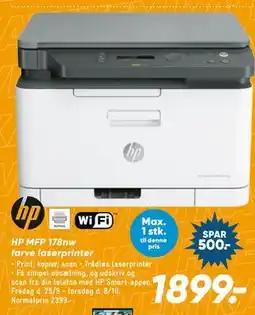 Bilka HP MFP 178nw farve laserprinter tilbud