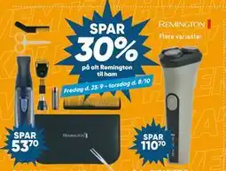 Bilka Spar 30% på alt Remington til ham tilbud