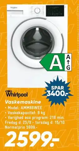 Bilka Whirlpool Vaskemaskine tilbud