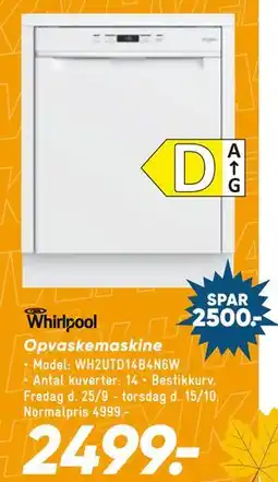 Bilka Whirlpool Opvaskemaskine tilbud
