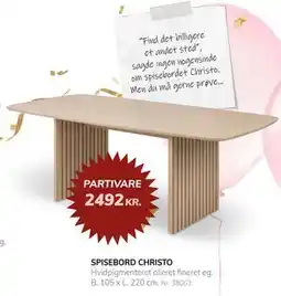 Daells Bolighus SPISEBORD CHRISTO tilbud