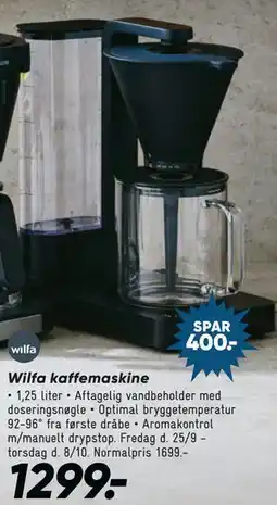 Bilka Wilfa kaffemaskine tilbud