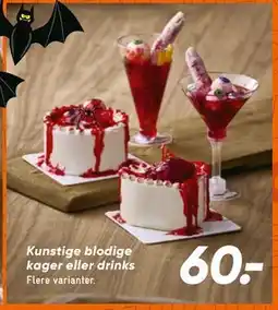 Bilka Kunstige blodige kager eller drinks tilbud