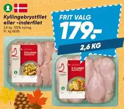 Bilka Kyllingebrystfilet eller -inderfilet tilbud