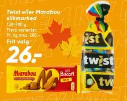 Bilka Twist eller Marabou slikmarked tilbud