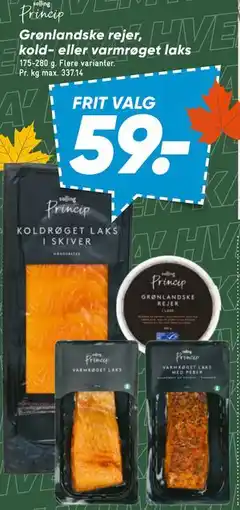 Bilka Grønlandske rejer, kold- eller varmrøget laks tilbud