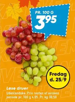 Bilka Løse druer tilbud