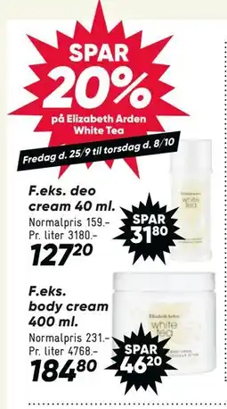 Bilka SPAR 20% på Elizabeth Arden White Tea tilbud