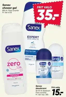 Bilka Sanex shower gel tilbud