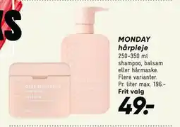 Bilka MONDAY hårpleje tilbud