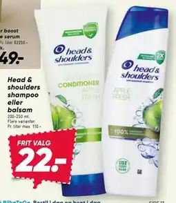 Bilka Head & shoulders shampoo eller balsam tilbud