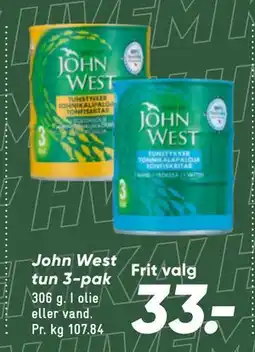 Bilka John West tun 3-pak tilbud
