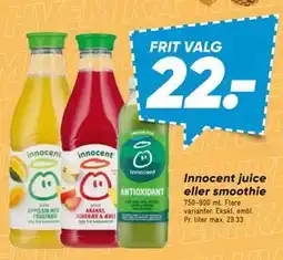 Bilka Innocent juice eller smoothie tilbud