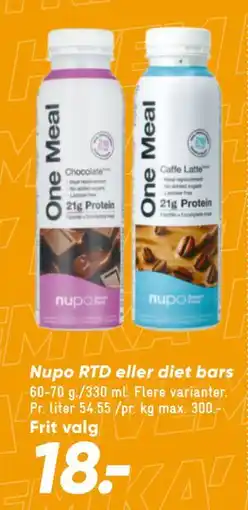 Bilka Nupo RTD eller diet bars tilbud