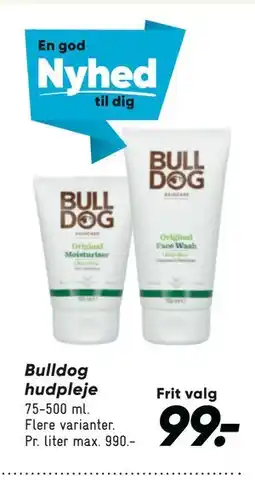 Bilka Bulldog hudpleje tilbud