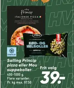 Bilka Salling Princip pizza eller Mou suppeboller tilbud