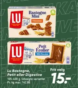 Bilka Lu Bastogne, Petit eller Digestive tilbud