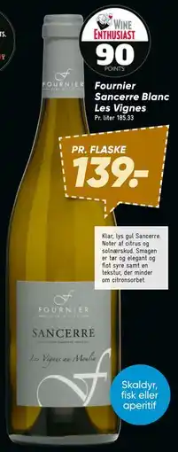 Bilka Fournier Sancerre Blanc Les Vignes tilbud