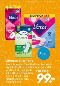 Bilka Libresse eller Tena tilbud