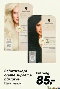 Bilka Schwarzkopf creme supreme hårfarve tilbud