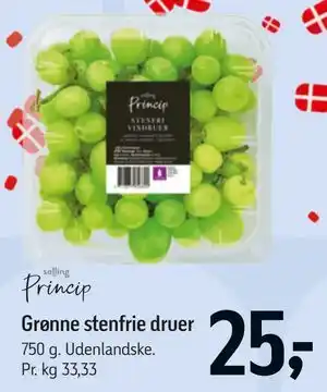 Grønne stenfrie druer