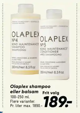 Bilka Olaplex shampoo eller balsam tilbud