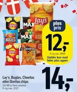 Føtex Lay’s, Bugles, Cheetos eller Doritos chips tilbud