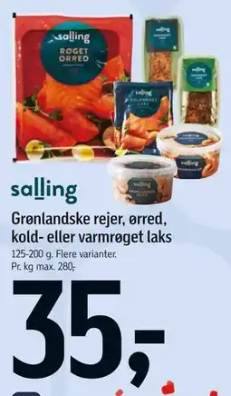 Føtex Grønlandske rejer, ørred, kold- eller varmrøget laks tilbud