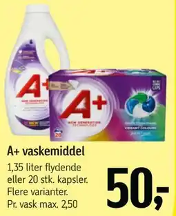 Føtex A+ vaskemiddel tilbud