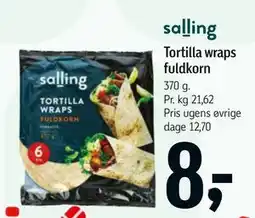 Føtex Tortilla wraps fuldkorn tilbud
