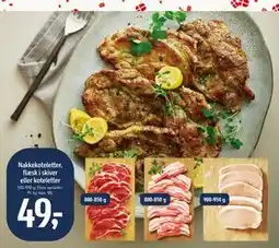 Føtex Nakkekoteletter, flæsk i skiver eller koteletter tilbud
