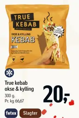 Føtex True kebab okse & kylling tilbud