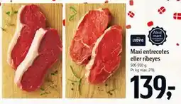 Føtex Maxi entrecotes eller ribeyes tilbud
