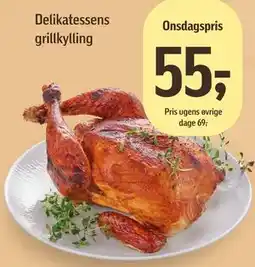Føtex Delikatessens grillkylling tilbud