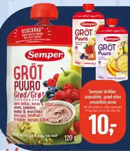 Føtex Semper drikkesmoothie, grød eller smoothie pose tilbud