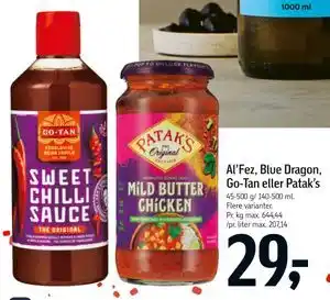 Føtex Al’Fez, Blue Dragon, Go-Tan eller Patak’s tilbud