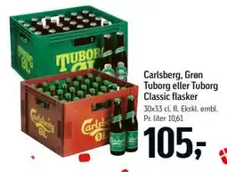 Føtex Carlsberg, Grøn Tuborg eller Tuborg Classic flasker tilbud