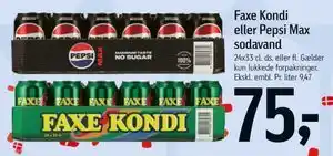 Faxe Kondi eller Pepsi Max sodavand