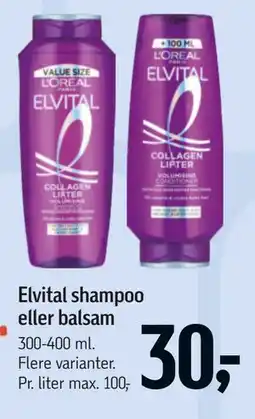 Føtex Elvital shampoo eller balsam tilbud