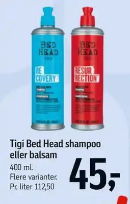 Føtex Tigi Bed Head shampoo eller balsam tilbud