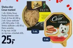 Føtex Sheba eller Cesar marked tilbud