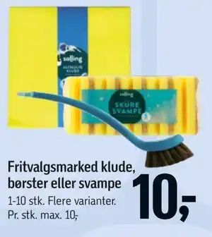 Føtex Fritvalgsmarked klude, børster eller svampe tilbud