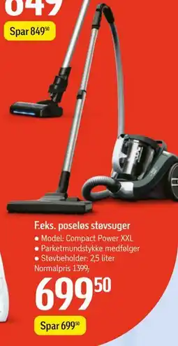 Føtex poseløs støvsuger tilbud
