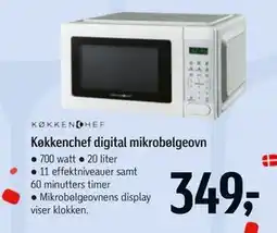 Føtex Køkkenchef digital mikrobølgeovn tilbud