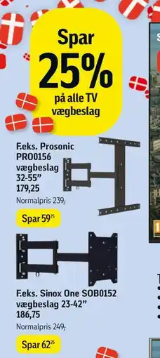 Føtex Spar 25% på alle TV vægbeslag tilbud