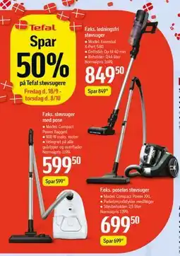 Føtex Spar 50% på Tefal støvsugere tilbud